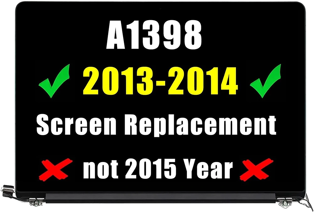 GBOLE New Screen for A1398 2013/14 LCD Display Assembly Replacement GBOLE