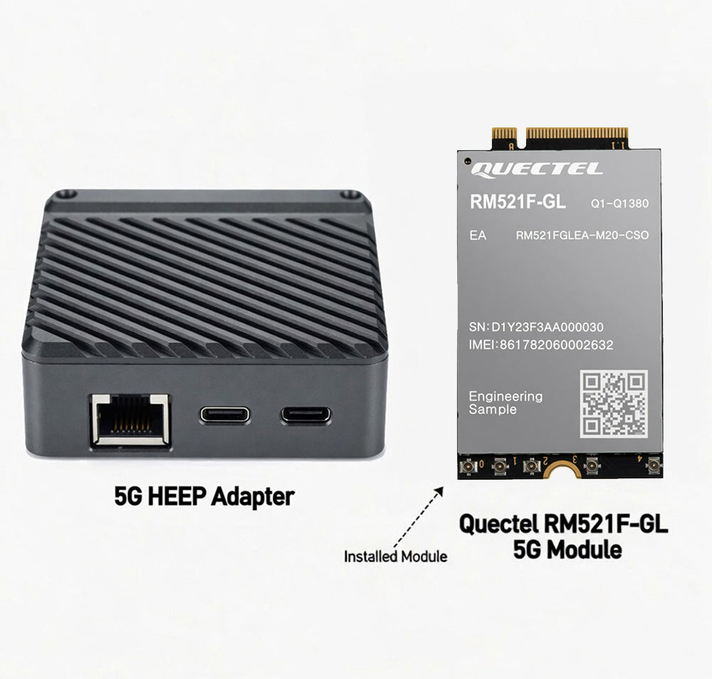 2026 New 5G Module 2.4G WIFI RJ45 Ethernet Port Adapter Debugger M2 to Type-C USB 3.0 Adapter Board with RTL8125 Chip 2.5Gbps