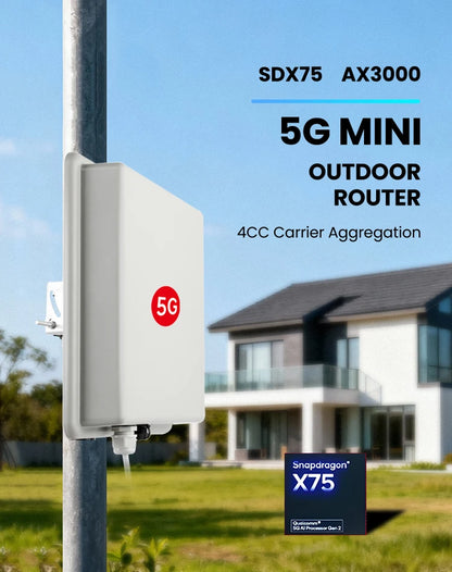 5G Router SDX75 Panel Directional High Gain Outdoor 5G Router Super Strong Signal Reception