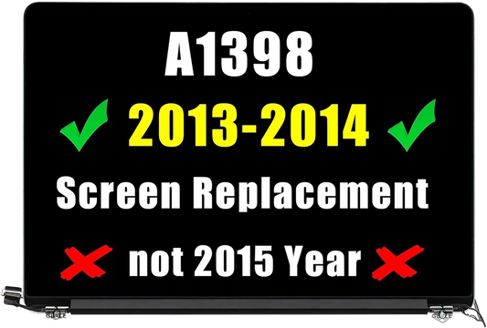 Nova tela para substituição de conjunto de display LCD A1398 2013/14