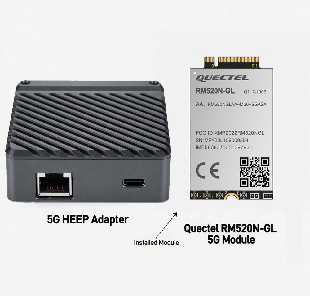 2026 New 5G Module 2.4G WIFI RJ45 Ethernet Port Adapter Debugger M2 to Type-C USB 3.0 Adapter Board with RTL8125 Chip 2.5Gbps