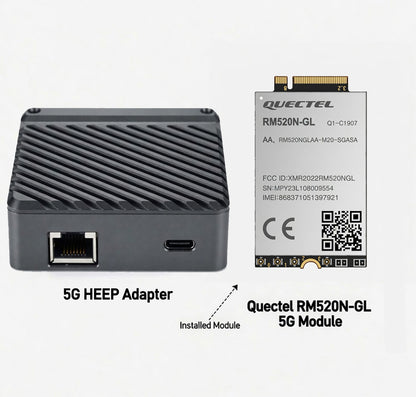 2026 New 5G Module 2.4G WIFI RJ45 Ethernet Port Adapter Debugger M2 to Type-C USB 3.0 Adapter Board with RTL8125 Chip 2.5Gbps