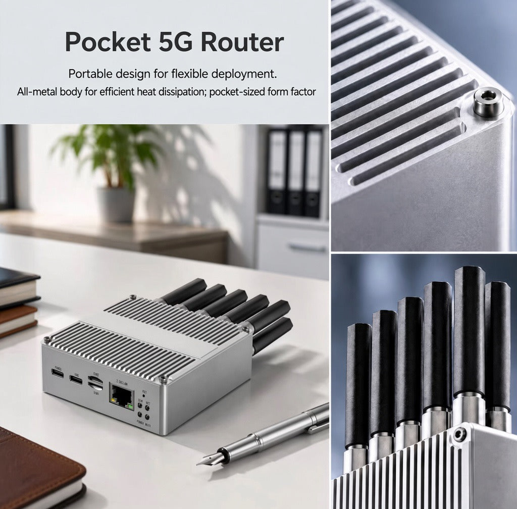 5G router RG620t moduls t830 chip 8gb ram+32gb emmc with openwrt small size