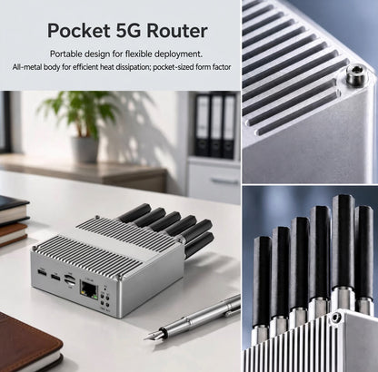 5G router RG620t moduls t830 chip 8gb ram+32gb emmc with openwrt small size